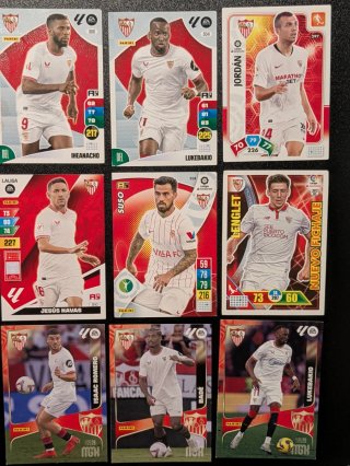 Lote x9 Colección cromos Sevilla FC Panini liga