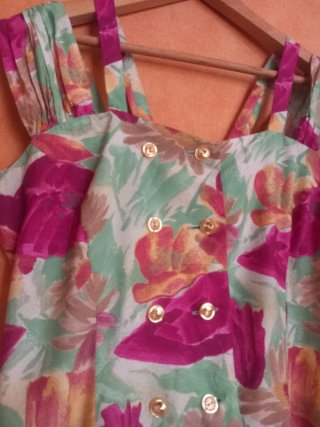 Vestido vintage floral años 80