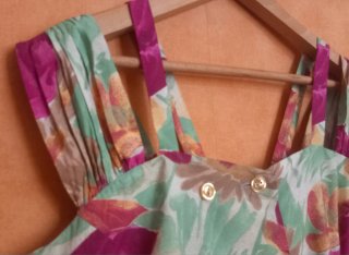 Vestido vintage floral años 80