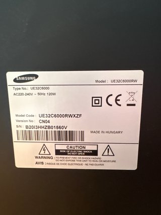Televisor Samsung 32 Negro/Plata.