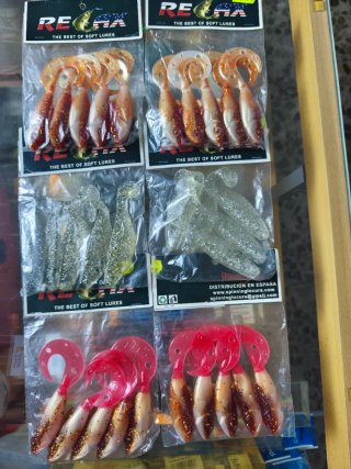 Lote 6 bolsas vinilos pesca RELAX