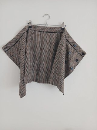 Falda Zara cuadros botones Talla S