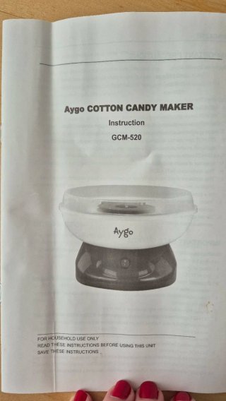 Máquina de algodón de azúcar Aygo roja