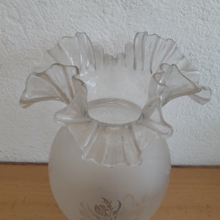 TULIPA QUINQUE CRISTAL ESMERILADO GRABADO