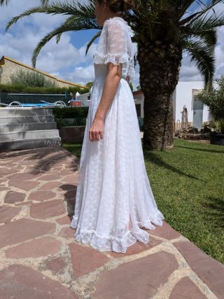 Vestido de Novia Vintage Blanco Encaje