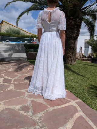 Vestido de Novia Vintage Blanco Encaje
