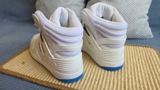 Zapatillas Gucci caña alta blancas y azules