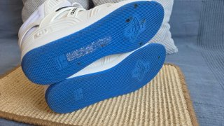 Zapatillas Gucci caña alta blancas y azules