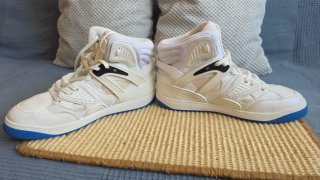 Zapatillas Gucci caña alta blancas y azules