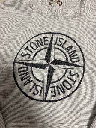 Sudadera Stone Island Gris Rayas