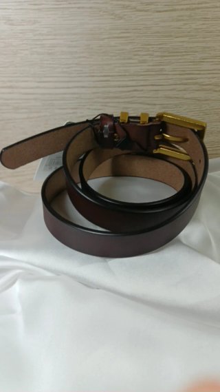Cinturón Piel Mujer Hebilla Dorada H