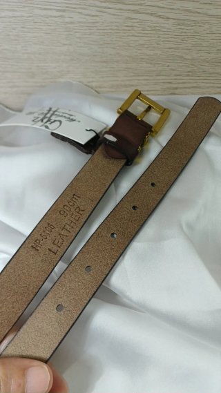 Cinturón Piel Mujer Hebilla Dorada H
