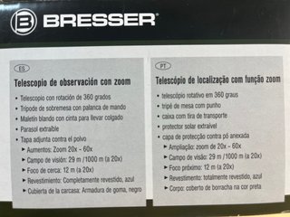 Telescopio Bresser 20-60x60 con treppiede