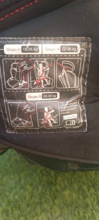 Silla coche niños negra