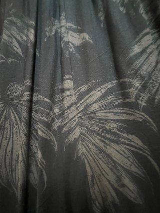 Mono largo negro estampado floral