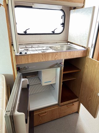 Cocina hornillo + fregadero + nevera gas + mueble