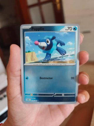 Carta Pokémon Popplio 70 PS holográfica