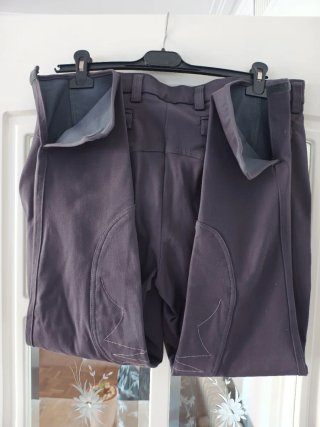 Pantalón de equitación gris Hombre talla L