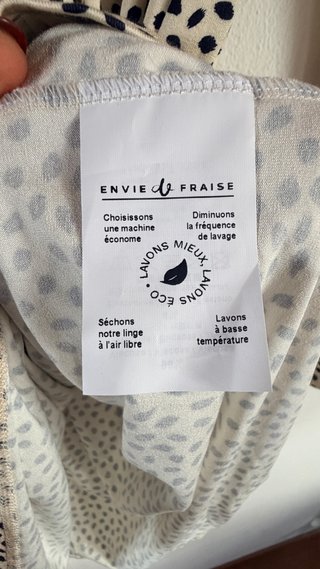 Abito longuette a pois beige e nero Envie de Frais