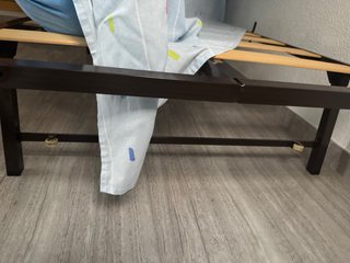 Colchón 90x190cm y somier con patas plegables