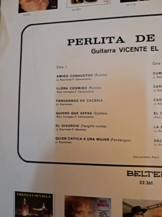 Disco Vinilo Perlita de Huelva - Flamenco