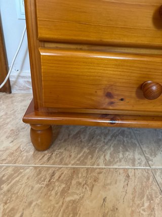 Mesita Noche Madera Rústica