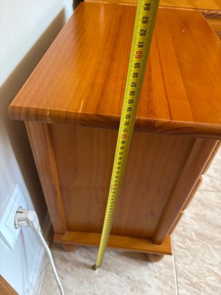 Mesita Noche Madera Rústica
