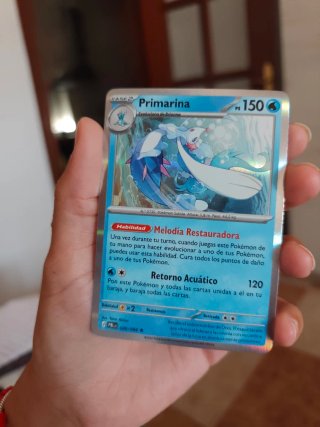 Carta Pokémon Primarina FASE 2 PS 150 holográfica