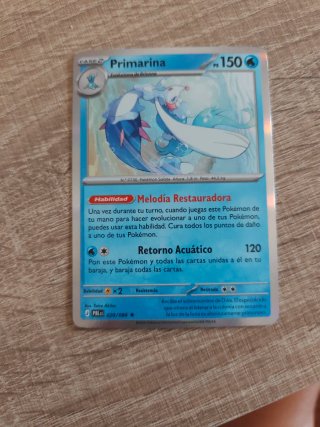 Carta Pokémon Primarina FASE 2 PS 150 holográfica