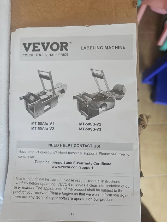 Etiquetadora vevor Profesional MT- 50SS