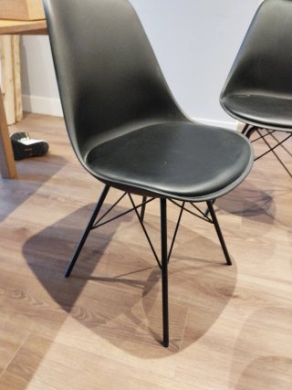 Sillas comedor negras diseño moderno