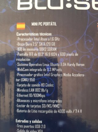 Mini PC Portátil Blusens Azul
