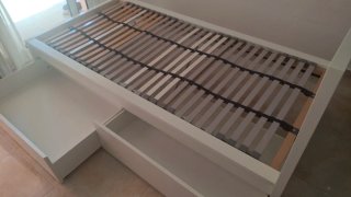 Cama 90 Ikea Malm Blanca Madera