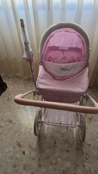 Carrito de muñecas Niza rosa