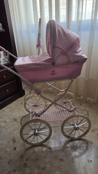 Carrito de muñecas Niza rosa