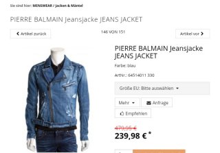 VENDO CAMBIO   Chaqueta Vaquera Pierre Balmain