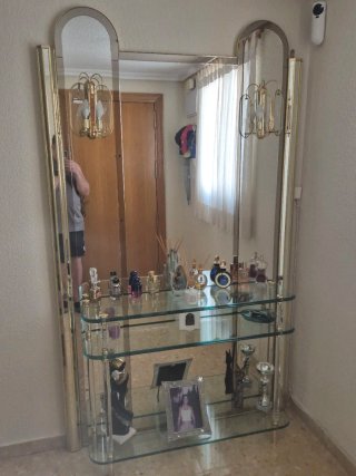 Mueble recibidor clásico espejo 2x1.2m