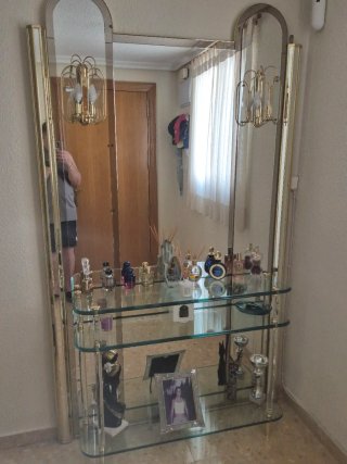 Mueble recibidor clásico espejo 2x1.2m
