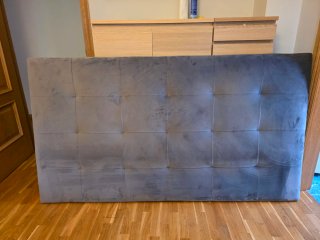 Cabecero Cama 180cm Terciopelo Gris
