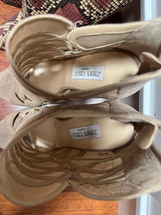 Botines Jimmy Choo Beige Encaje