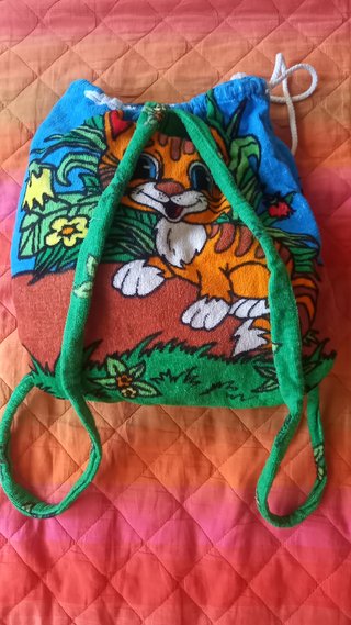 Telo mare con disegno gattino