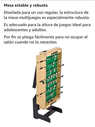 Mesa Multijuegos 4 en 1 Plegable