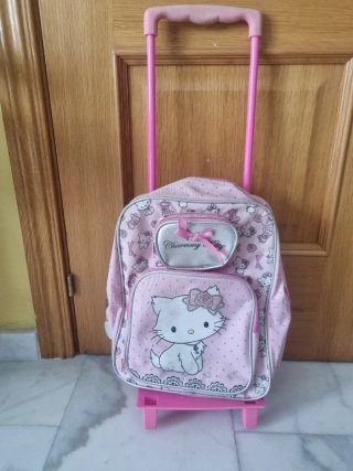 Mochila Hello Kitty 35cm con ruedas