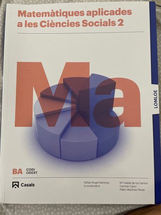 Matemáticas aplicades a les Ciències Socials, 2...