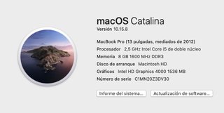 MacBook Pro 13 Plata + Cargador Original