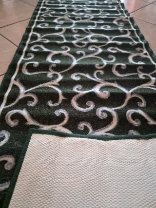Tappeto Runner Cucina Nero Bianco 57x280