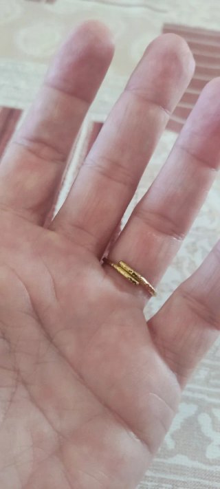 Anel coração dourado