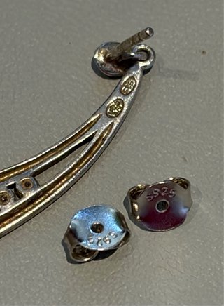 Pendientes Plata Diseño Curvo