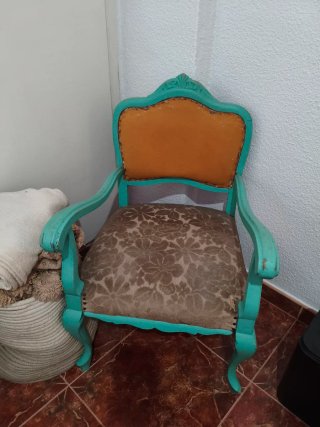 Descalzadora Antigua Madera y Tela