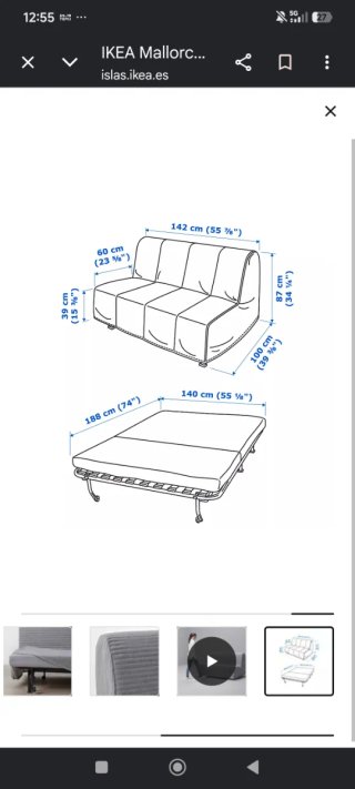Sofá Cama Ikea Tela Diseño Geométrico